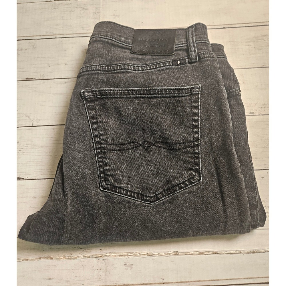 Lucky Brand 221 Straight Jeans Mens 36x32.5 Faded Black Stretch Denim Pants